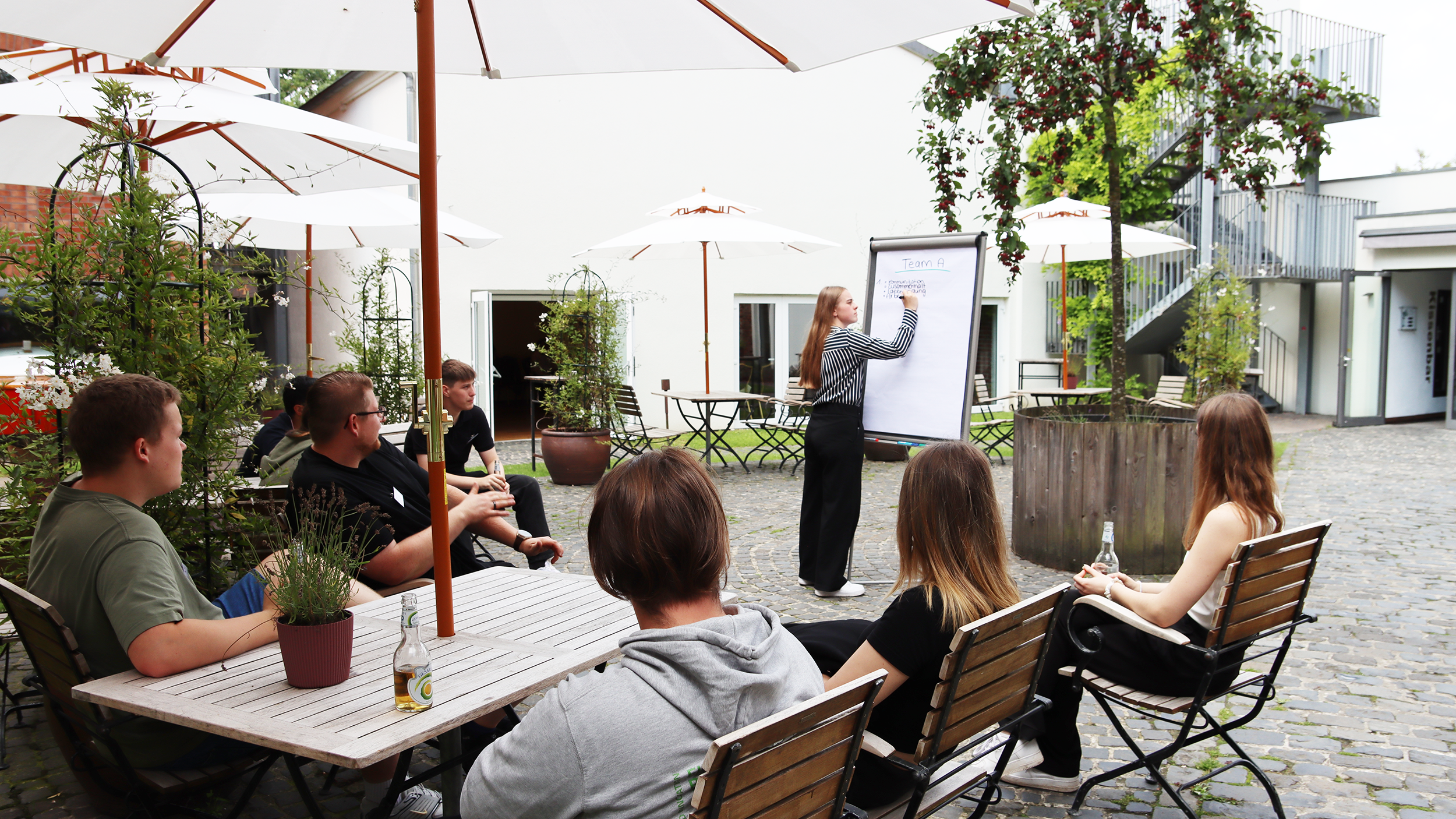 Final reflections – trainees share key learnings from the team-building activities.